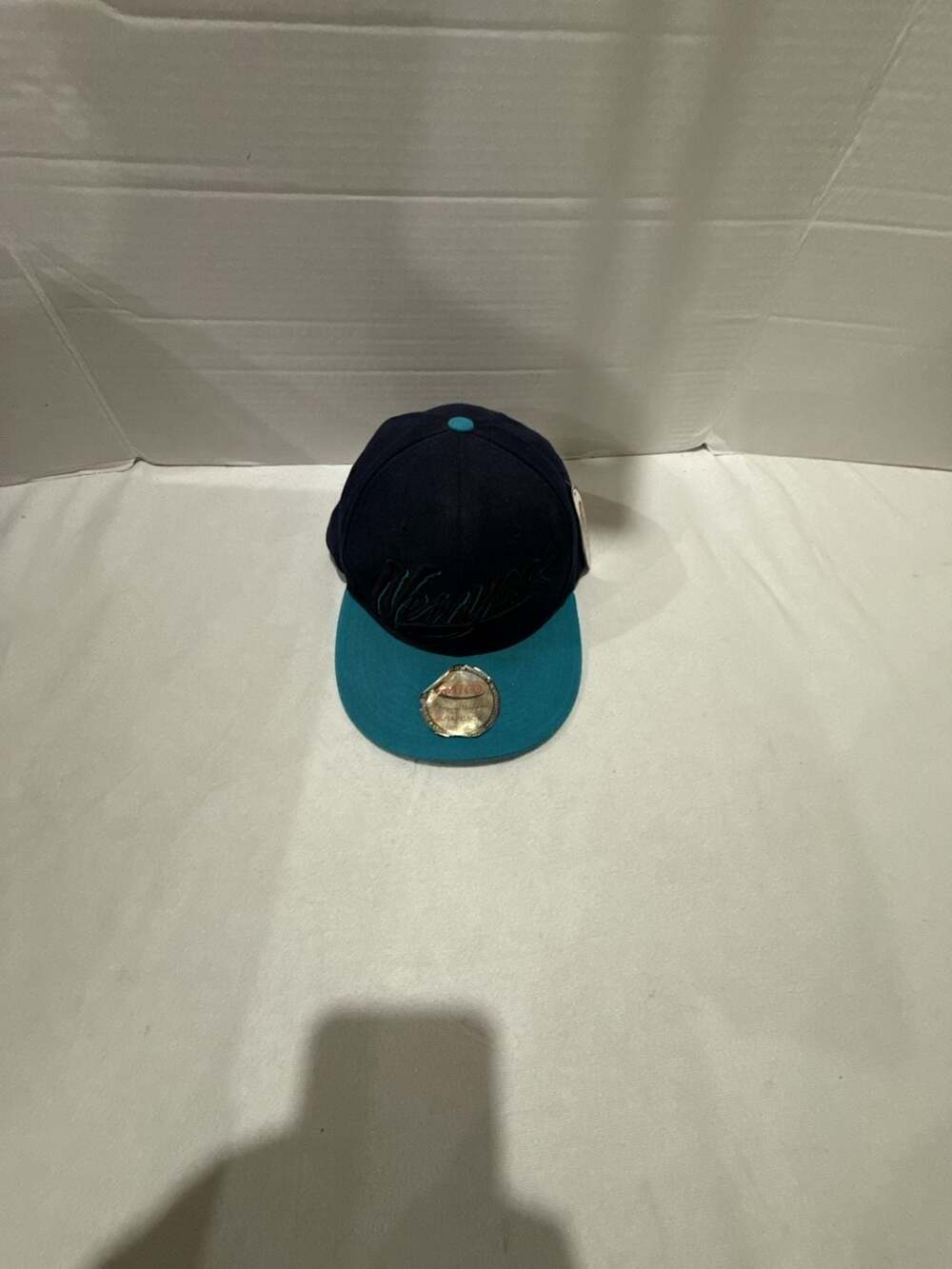 Hatco New York Embroidered Navy and Teal Snapback Cap